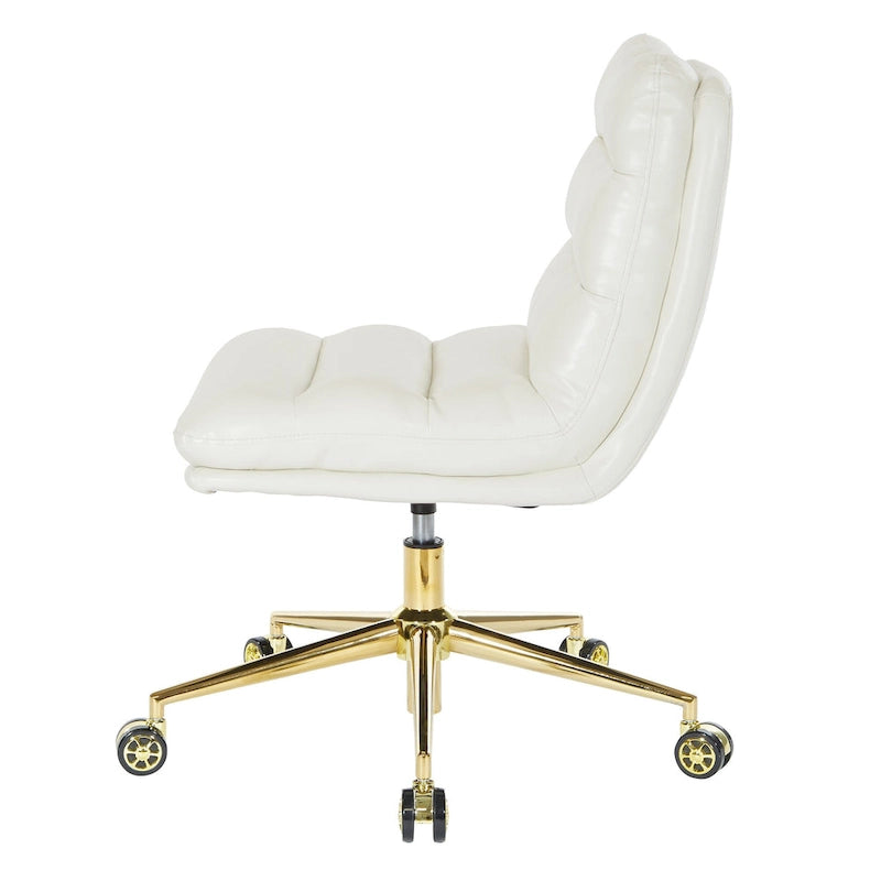 Chaise de bureau pivotante en similicuir