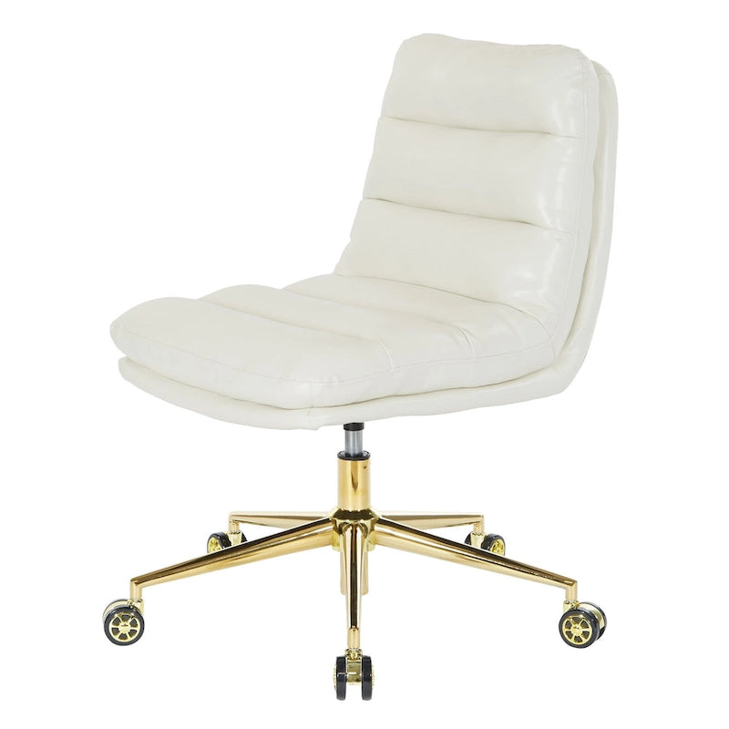 Chaise de bureau pivotante en similicuir