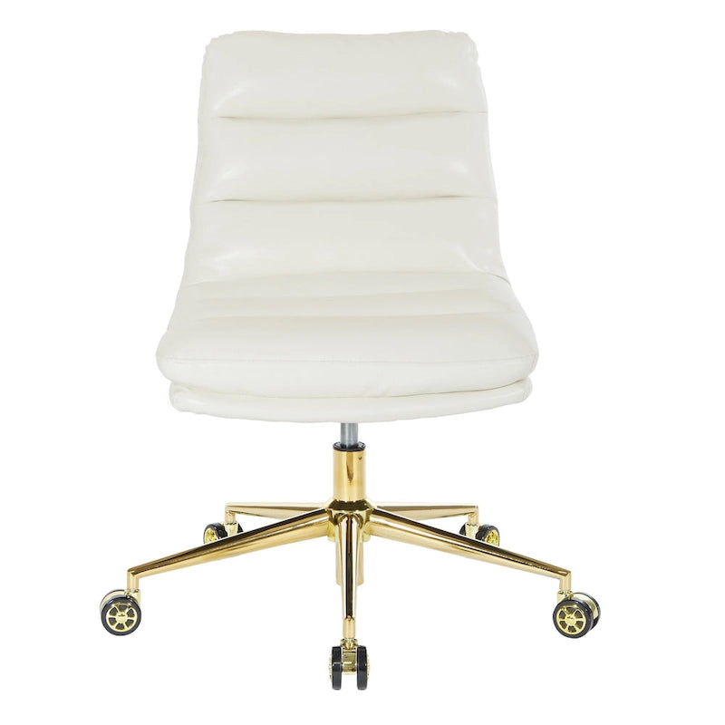 Chaise de bureau pivotante en similicuir