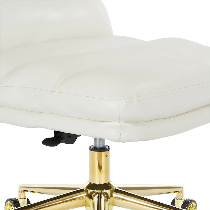 Chaise de bureau pivotante en similicuir