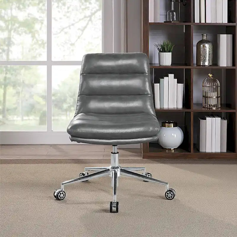 Chaise de bureau pivotante en similicuir
