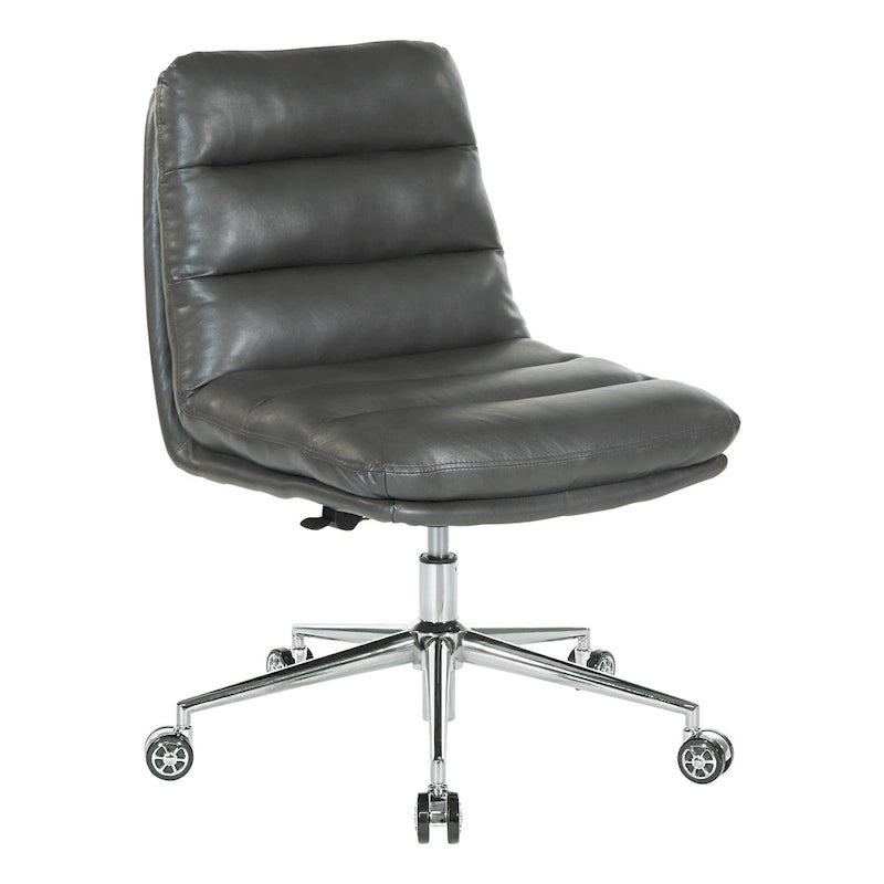 Chaise de bureau pivotante en similicuir