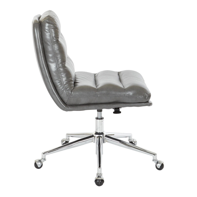 Chaise de bureau pivotante en similicuir