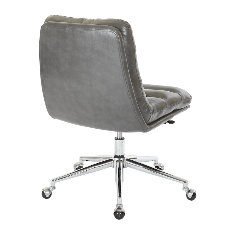 Chaise de bureau pivotante en similicuir