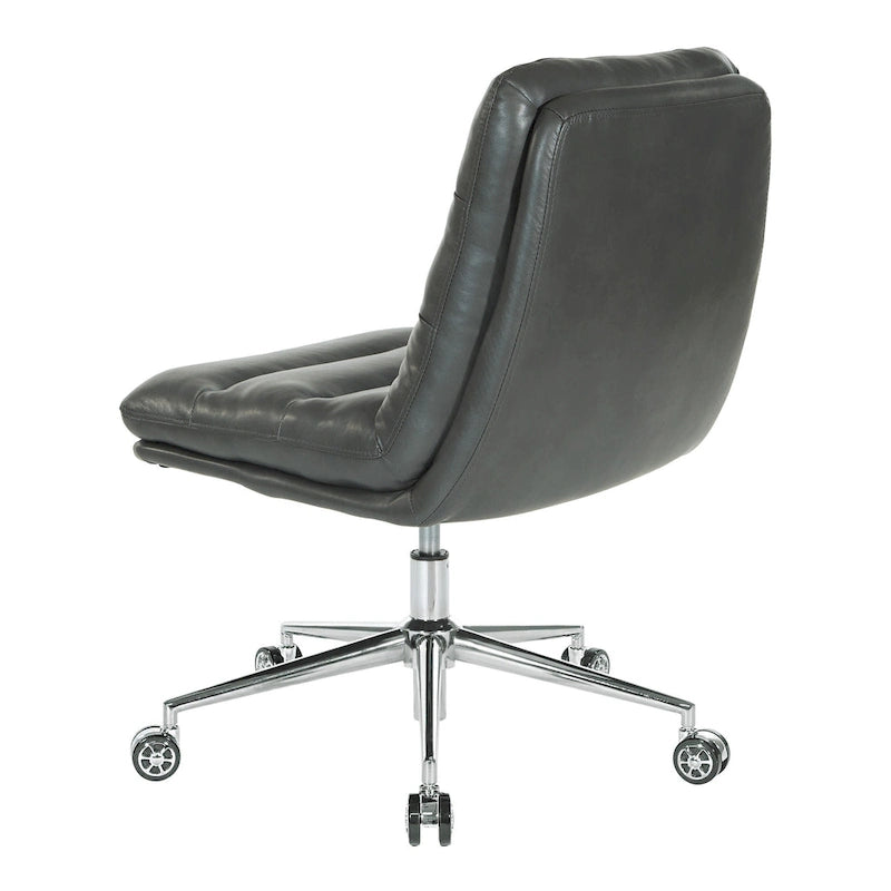 Chaise de bureau pivotante en similicuir