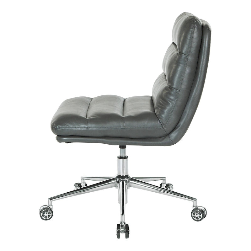 Chaise de bureau pivotante en similicuir