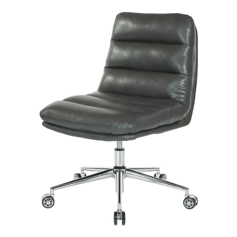 Chaise de bureau pivotante en similicuir