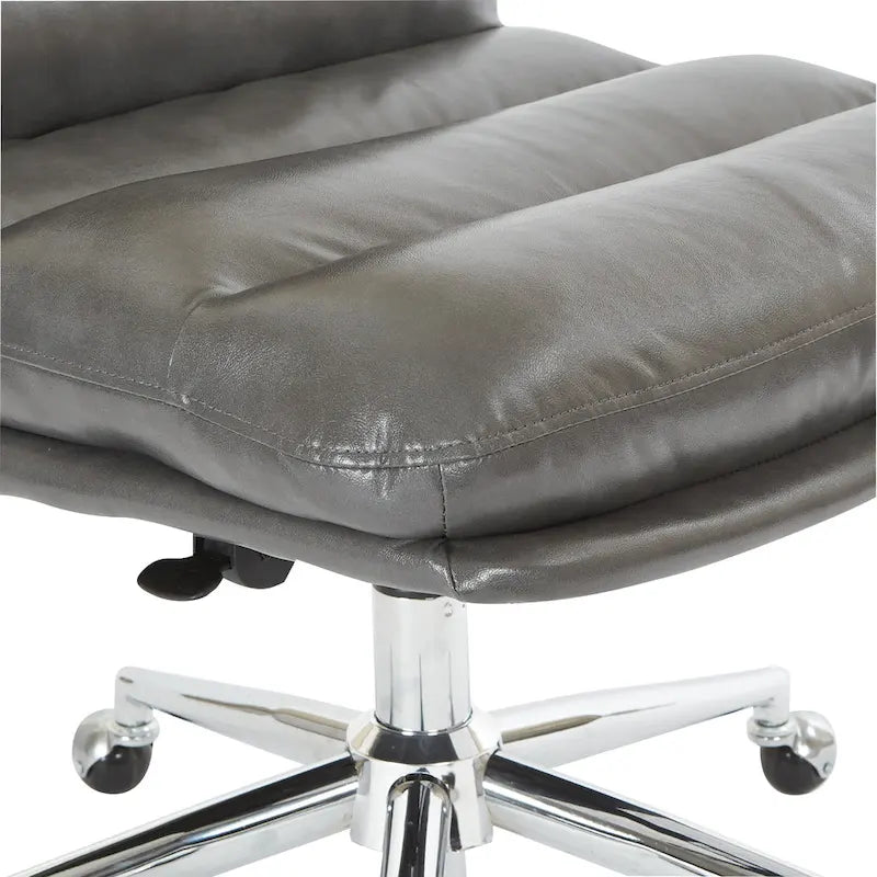 Chaise de bureau pivotante en similicuir