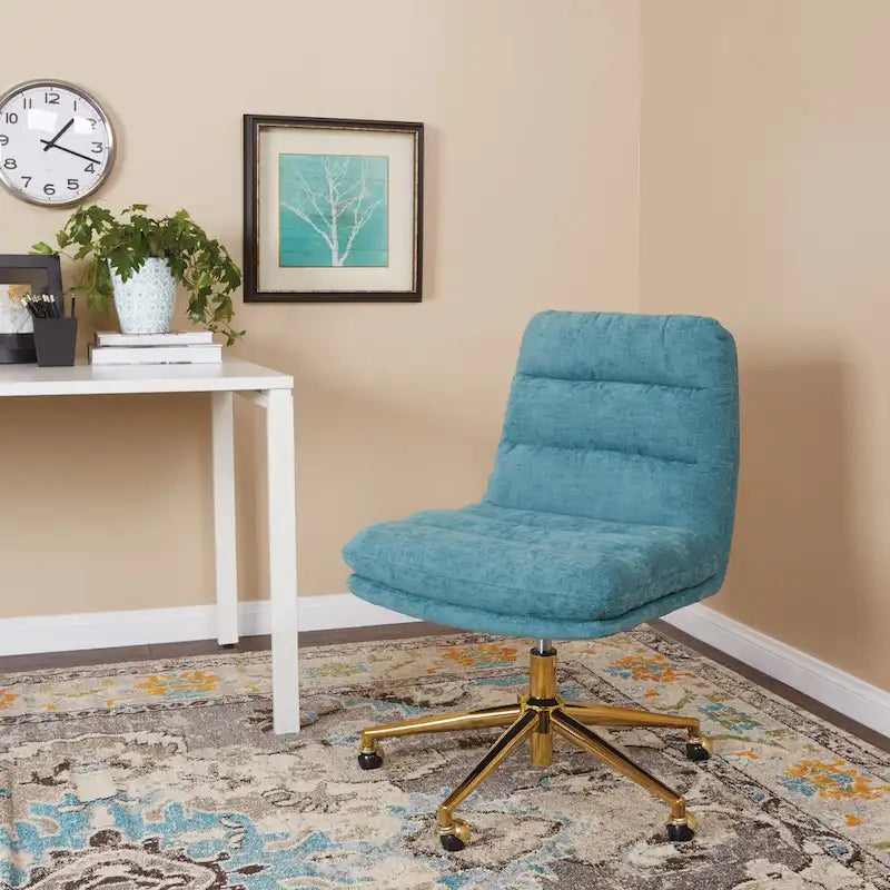Chaise de bureau pivotante en similicuir
