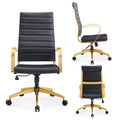 Chaise de bureau nervurée, réglable, pivotante, avec dossier haut