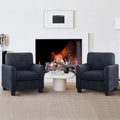 Fauteuil d'appoint rembourré de style Mid-Century avec accoudoirs - 32,5L x 28,9l x 36,2H po