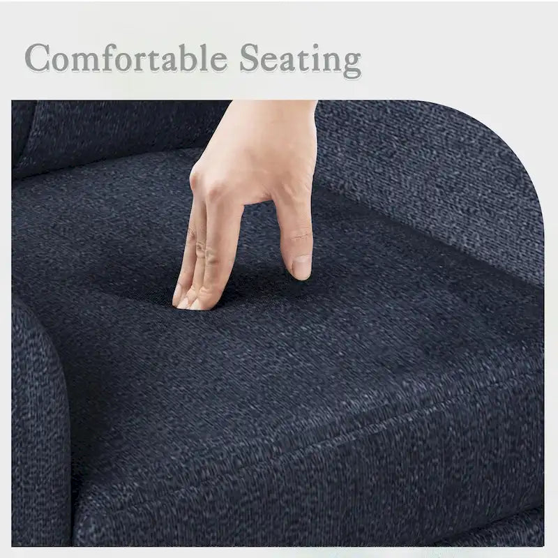 Fauteuil d'appoint rembourré de style Mid-Century avec accoudoirs - 32,5L x 28,9l x 36,2H po