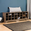 Banc de rangement à chaussures 24 paires - 39,4P x 152,4L x 51,4H cm
