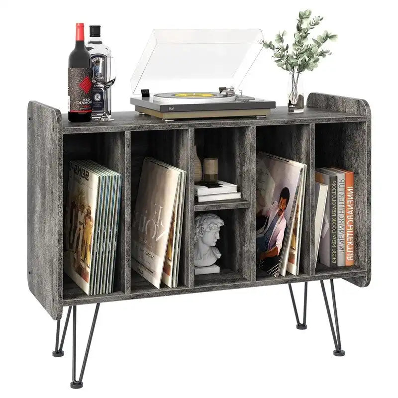 Meuble de rangement pour grands disques vinyles – 13.6P x 33.1L x 26H