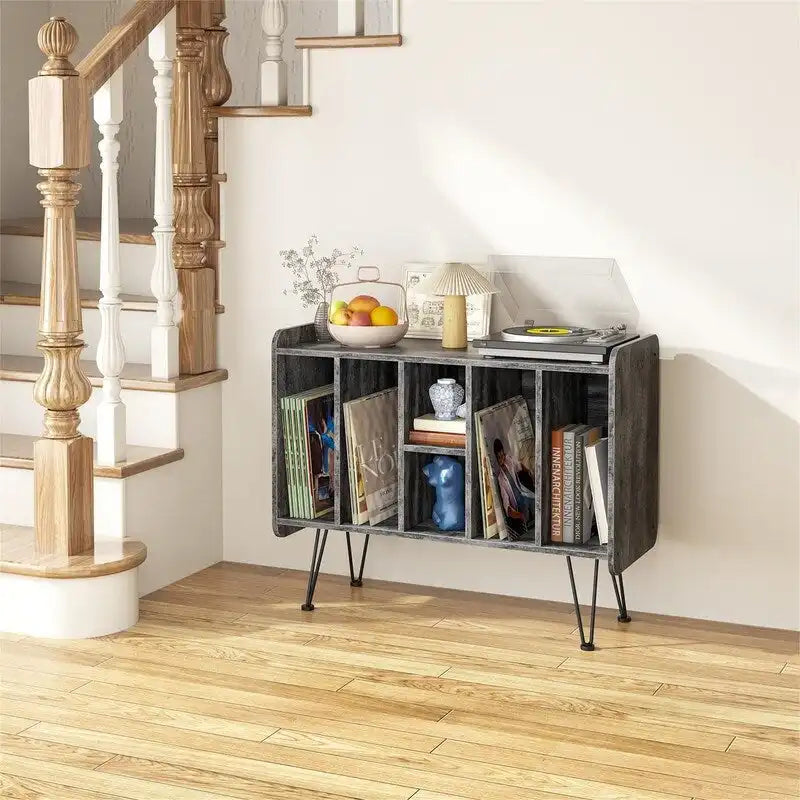 Meuble de rangement pour grands disques vinyles – 13.6P x 33.1L x 26H