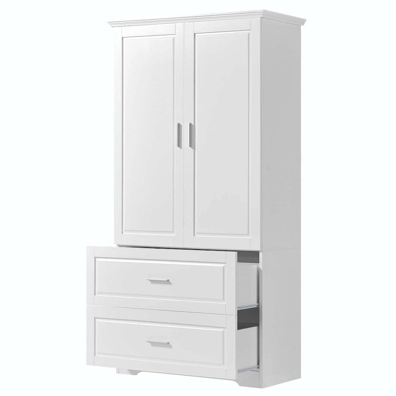 Meuble bas à deux portes et tiroirs