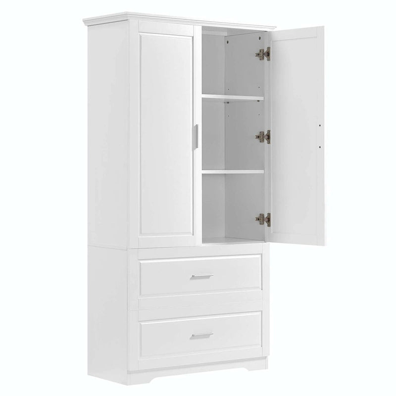 Meuble bas à deux portes et tiroirs