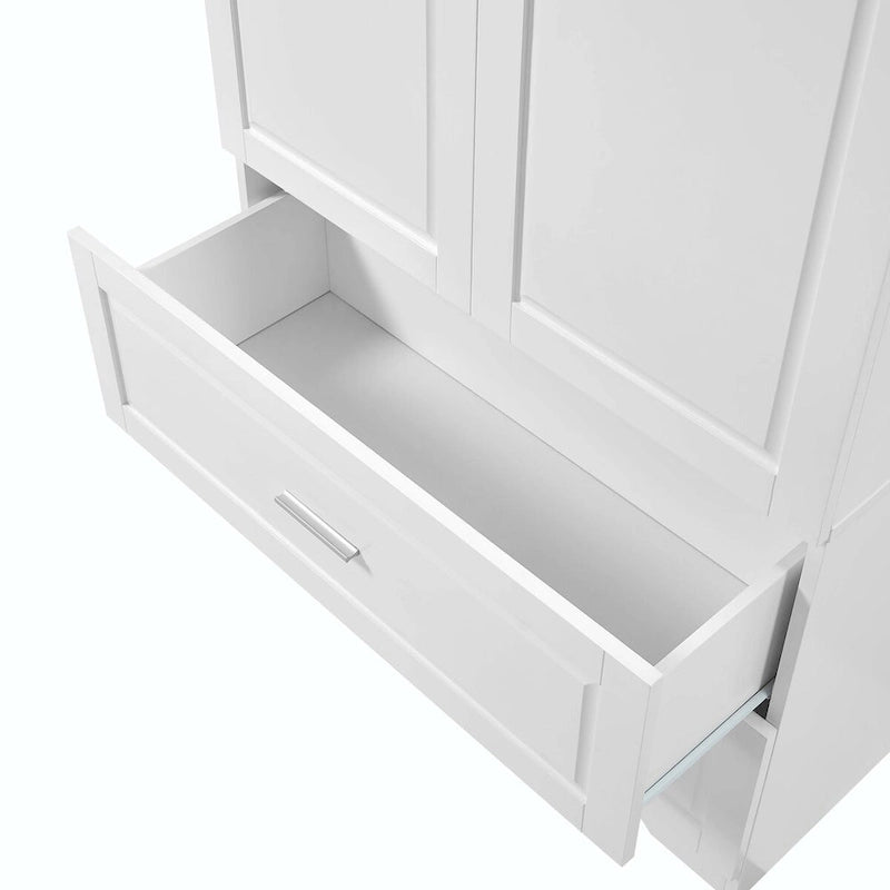 Meuble bas à deux portes et tiroirs